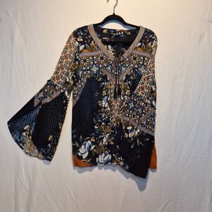 Hannah Peasant Boho Top Size Small Festival 70s Whimsy Goth Fairy Whimsical Boho